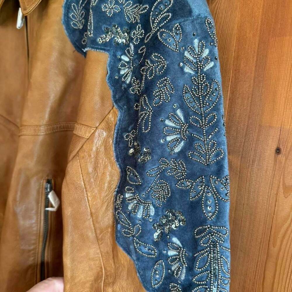 Free People Indie Rider Leather Bomber Jacket - Picture 4 of 8